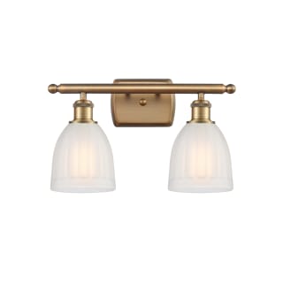 A thumbnail of the Innovations Lighting 516-2W Brookfield Brushed Brass / White