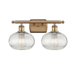 A thumbnail of the Innovations Lighting 516-2W-10-18 Ithaca Vanity Brushed Brass / Clear Ithaca