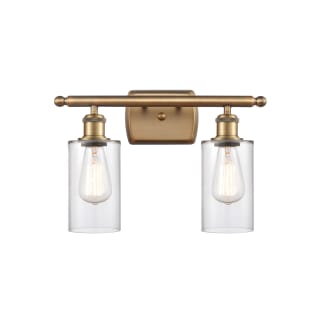 A thumbnail of the Innovations Lighting 516-2W-12-16 Clymer Vanity Clear / Brushed Brass