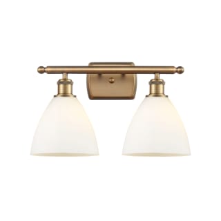 A thumbnail of the Innovations Lighting 516-2W-11-18 Bristol Vanity Brushed Brass / Matte White