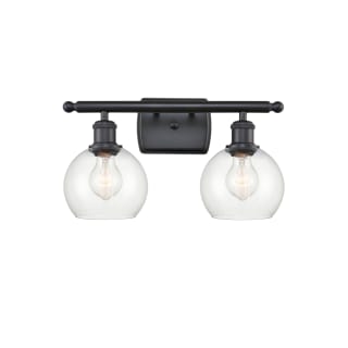 A thumbnail of the Innovations Lighting 516-2W-9-16 Athens Vanity Matte Black / Clear