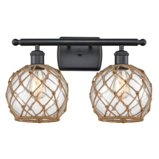 A thumbnail of the Innovations Lighting 516-2W Farmhouse Rope Matte Black / Clear / Black