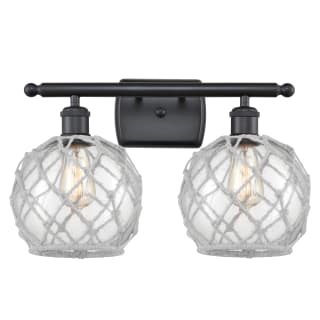 A thumbnail of the Innovations Lighting 516-2W Farmhouse Rope Matte Black / Clear / White