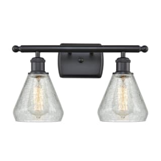 A thumbnail of the Innovations Lighting 516-2W Conesus Matte Black / Clear Crackle