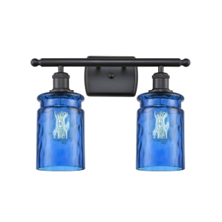 A thumbnail of the Innovations Lighting 516-2W Candor Matte Black / Princess Blue Waterglass