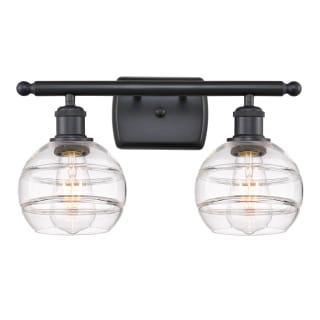 A thumbnail of the Innovations Lighting 516-2W-9-16 Rochester Vanity Matte Black / Clear