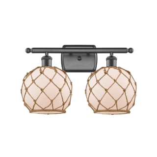 A thumbnail of the Innovations Lighting 516-2W Farmhouse Rope Oil Rubbed Bronze / White / Black