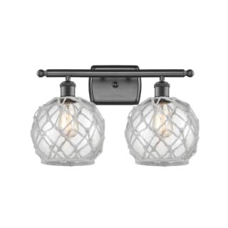 A thumbnail of the Innovations Lighting 516-2W Farmhouse Rope Oil Rubbed Bronze / Clear / White