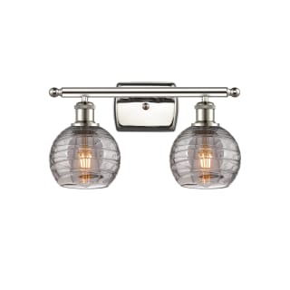 A thumbnail of the Innovations Lighting 516-2W-10-16 Athens Deco Swirl Vanity Polished Nickel / Light Smoke Deco Swirl