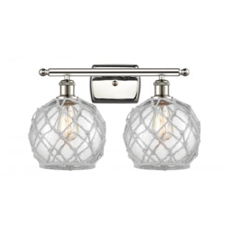 A thumbnail of the Innovations Lighting 516-2W Farmhouse Rope Polished Nickel / Clear / White