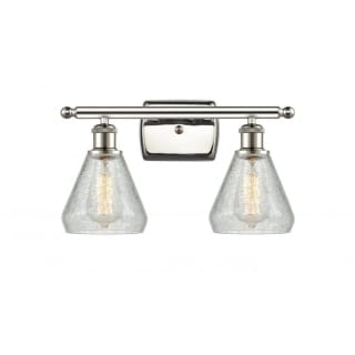 A thumbnail of the Innovations Lighting 516-2W Conesus Polished Nickel / Clear Crackle