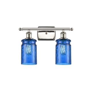 A thumbnail of the Innovations Lighting 516-2W Candor Polished Nickel / Princess Blue Waterglass