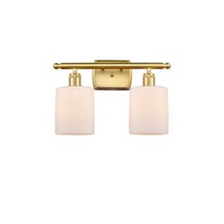 A thumbnail of the Innovations Lighting 516-2W-9-16 Cobbleskill Vanity Matte White / Satin Gold