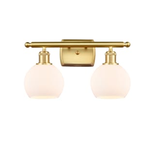 A thumbnail of the Innovations Lighting 516-2W-10-16 Athens Vanity Satin Gold / Matte White