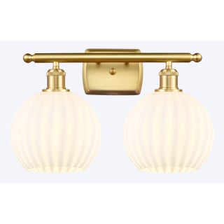 A thumbnail of the Innovations Lighting 516-2W-11-18 White Venetian Vanity Satin Gold / White Venetian