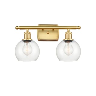 A thumbnail of the Innovations Lighting 516-2W-9-16 Athens Vanity Satin Gold / Clear