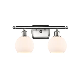 A thumbnail of the Innovations Lighting 516-2W-9-16 Athens Vanity Brushed Satin Nickel / Matte White