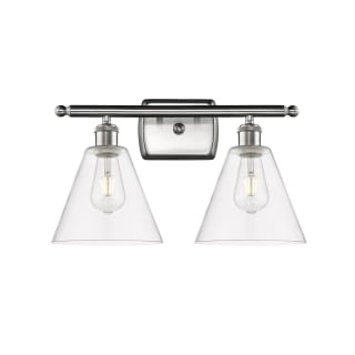 A thumbnail of the Innovations Lighting 516-2W-11-18 Berkshire Vanity Brushed Satin Nickel / Clear