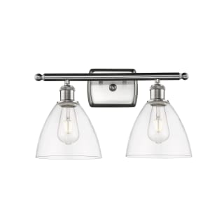 A thumbnail of the Innovations Lighting 516-2W-11-18 Bristol Vanity Brushed Satin Nickel / Clear