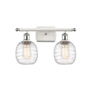 A thumbnail of the Innovations Lighting 516-2W-11-16 Belfast Vanity White and Polished Chrome / Deco Swirl