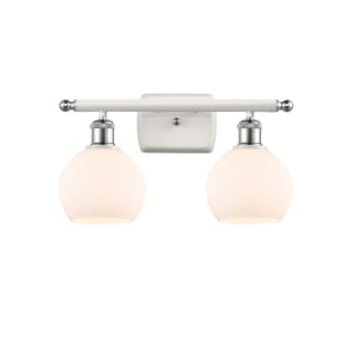 A thumbnail of the Innovations Lighting 516-2W-9-16 Athens Vanity White and Polished Chrome / Matte White