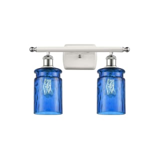 A thumbnail of the Innovations Lighting 516-2W Candor White and Polished Chrome / Princess Blue Glass