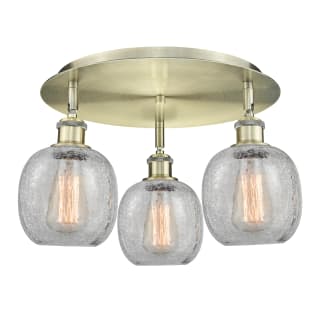 A thumbnail of the Innovations Lighting 516-3C-10-18 Belfast Flush Antique Brass / Clear Crackle