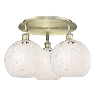 A thumbnail of the Innovations Lighting 516-3C-13-22-White Mouchette-Ceiling Fixture Antique Brass / White Mouchette