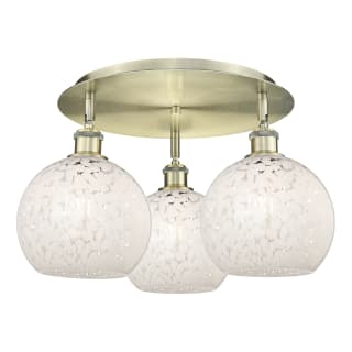 A thumbnail of the Innovations Lighting 516-3C-11-20-White Mouchette-Ceiling Fixture Antique Brass / White Mouchette