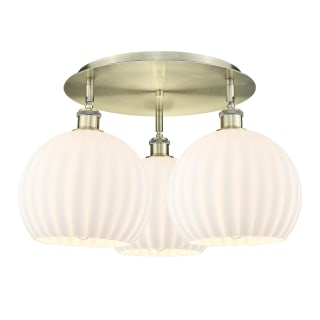 A thumbnail of the Innovations Lighting 516-3C-13-22-White Venetian-Indoor Ceiling Fixture Antique Brass / White Venetian