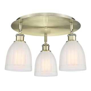 A thumbnail of the Innovations Lighting 516-3C-10-18 Brookfield Flush Antique Brass / White