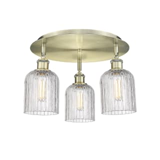 A thumbnail of the Innovations Lighting 516-3C-10-17 Bridal Veil Flush Antique Brass / Clear