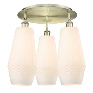 A thumbnail of the Innovations Lighting 516-3C-17-19 Windham Flush Antique Brass / White