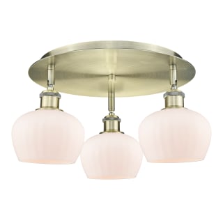 A thumbnail of the Innovations Lighting 516-3C-8-19 Fenton Flush Antique Brass / Matte White