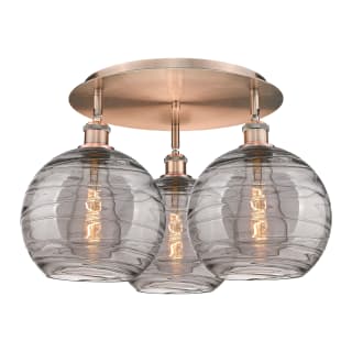 A thumbnail of the Innovations Lighting 516-3C 13 22 Athens Deco Swirl Semi-Flush Antique Copper