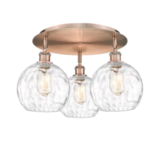 A thumbnail of the Innovations Lighting 516-3C-11-20 Athens Water Glass Flush Antique Copper / Clear Water Glass