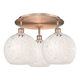 A thumbnail of the Innovations Lighting 516-3C-13-22-White Mouchette-Ceiling Fixture Antique Copper / White Mouchette