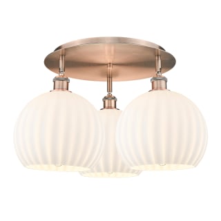 A thumbnail of the Innovations Lighting 516-3C-13-22-White Venetian-Indoor Ceiling Fixture Antique Copper / White Venetian