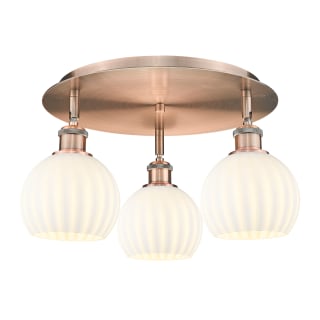 A thumbnail of the Innovations Lighting 516-3C-9-18-White Venetian-Indoor Ceiling Fixture Antique Copper / White Venetian