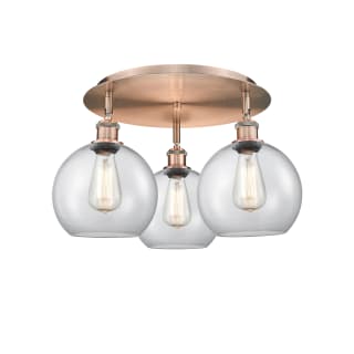 A thumbnail of the Innovations Lighting 516-3C-11-20 Athens Flush Antique Copper / Clear