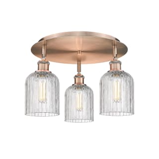 A thumbnail of the Innovations Lighting 516-3C-10-17 Bridal Veil Flush Antique Copper / Clear