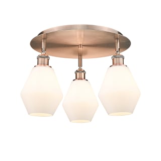 A thumbnail of the Innovations Lighting 516-3C-10-18 Cindyrella Flush Antique Copper / Cased Matte White