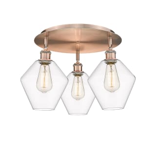 A thumbnail of the Innovations Lighting 516-3C-11-20 Cindyrella Flush Antique Copper / Clear