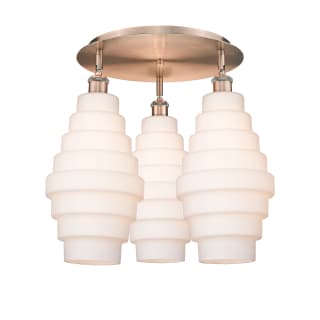 A thumbnail of the Innovations Lighting 516-3C-18-20 Cascade Flush Antique Copper / White