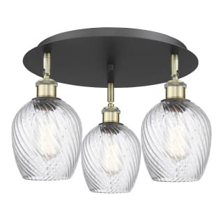 A thumbnail of the Innovations Lighting 516-3C-10-17 Salina Flush Black Antique Brass / Clear Spiral Fluted