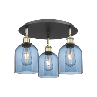 A thumbnail of the Innovations Lighting 516-3C-11-18 Bella Flush Black Antique Brass / Princess Blue