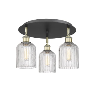 A thumbnail of the Innovations Lighting 516-3C-10-17 Bridal Veil Flush Black Antique Brass / Clear