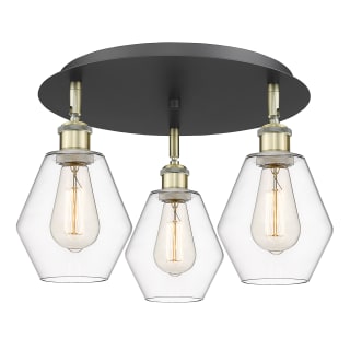 A thumbnail of the Innovations Lighting 516-3C-10-18 Cindyrella Flush Black Antique Brass / Clear