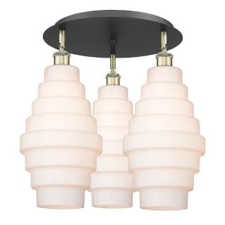 A thumbnail of the Innovations Lighting 516-3C-18-20 Cascade Flush Black Antique Brass / White