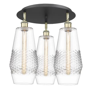 A thumbnail of the Innovations Lighting 516-3C-17-19 Windham Flush Black Antique Brass / Clear